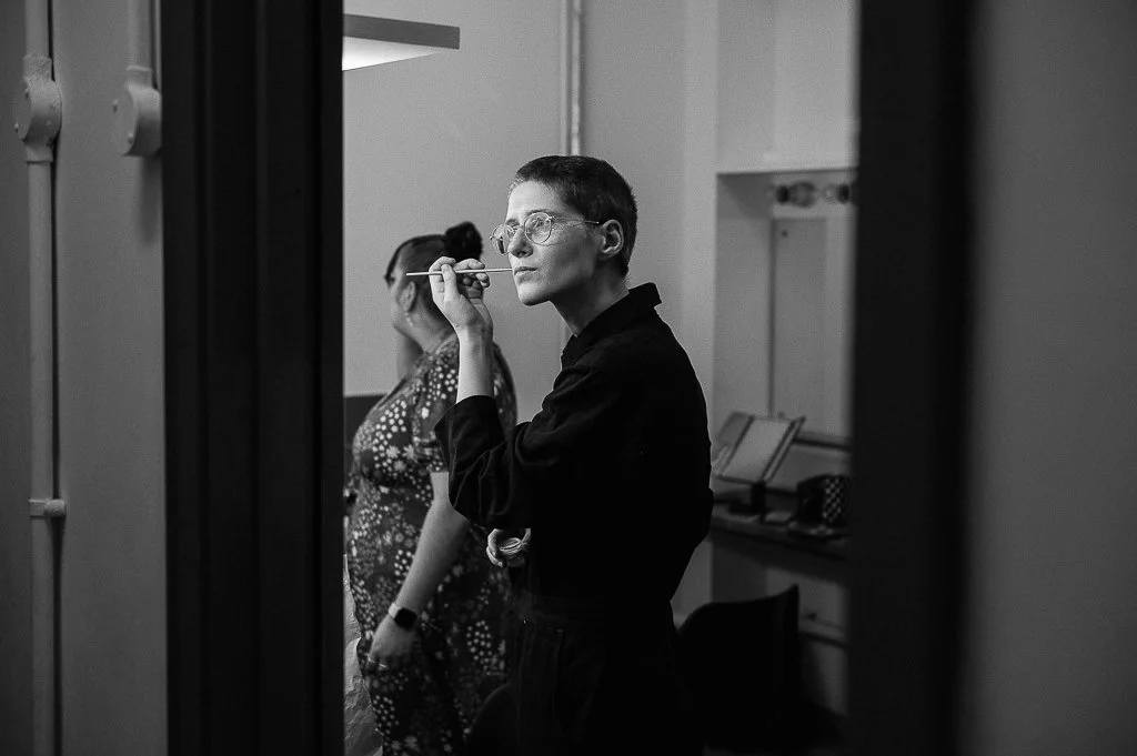 Behind the scenes of a live theatre performance at The Carriageworks Theatre in Leeds Yorkshire