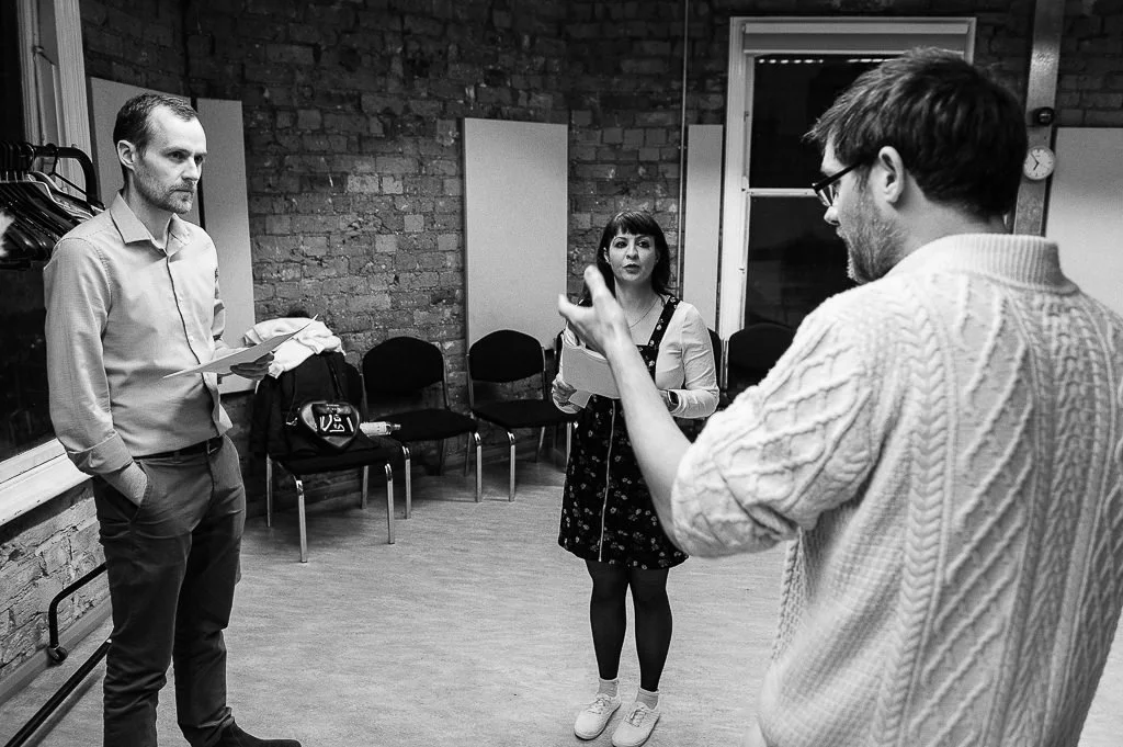 Leeds Arts Centre Production of William Shakespeare play A midsummer nights dream Production photographs of early rehearsals