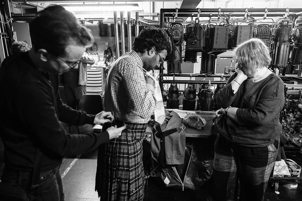 Behind the scenes of a live theatre performance at The Carriageworks Theatre in Leeds Yorkshire