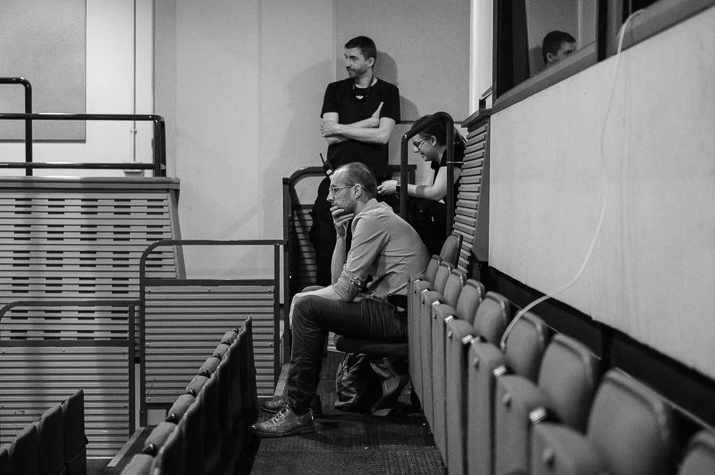 Behind the scenes of a live theatre performance at The Carriageworks Theatre in Leeds Yorkshire