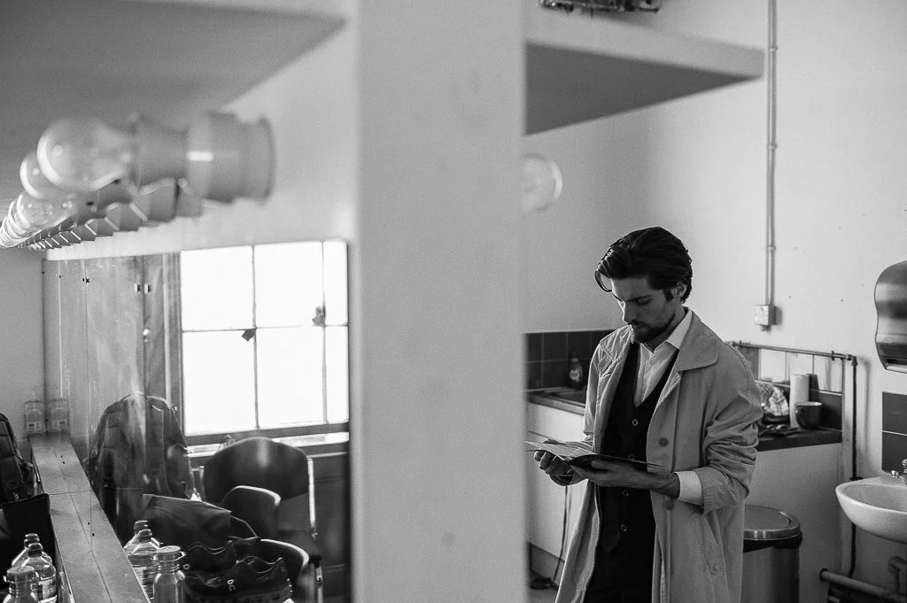 Behind the scenes of a live theatre performance at The Carriageworks Theatre in Leeds Yorkshire