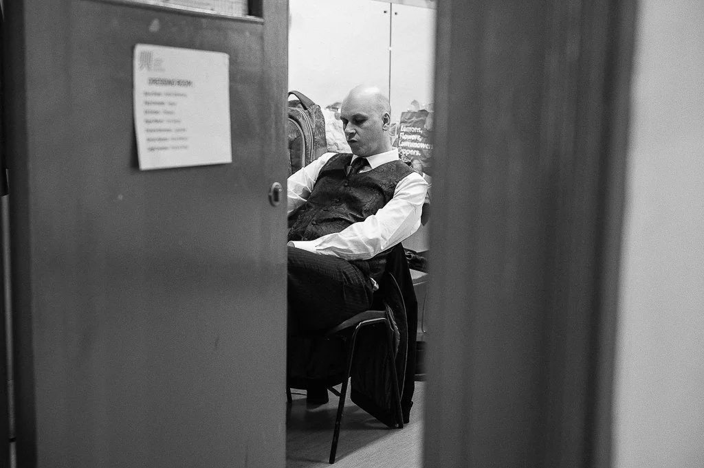 Behind the scenes of a live theatre performance at The Carriageworks Theatre in Leeds Yorkshire