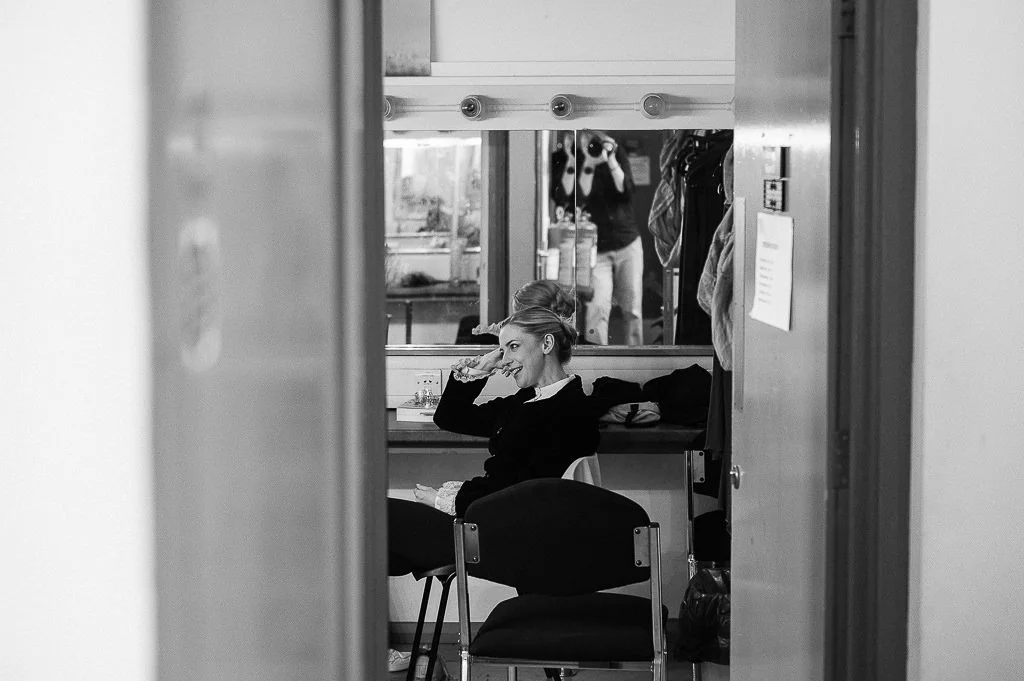 Behind the scenes of a live theatre performance at The Carriageworks Theatre in Leeds Yorkshire