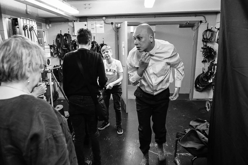 Behind the scenes of a live theatre performance at The Carriageworks Theatre in Leeds Yorkshire