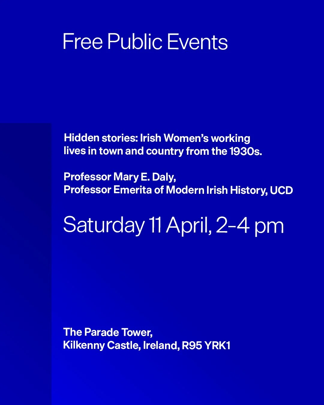 Hidden stories: Irish Women's working lives in town and country from the 1930s