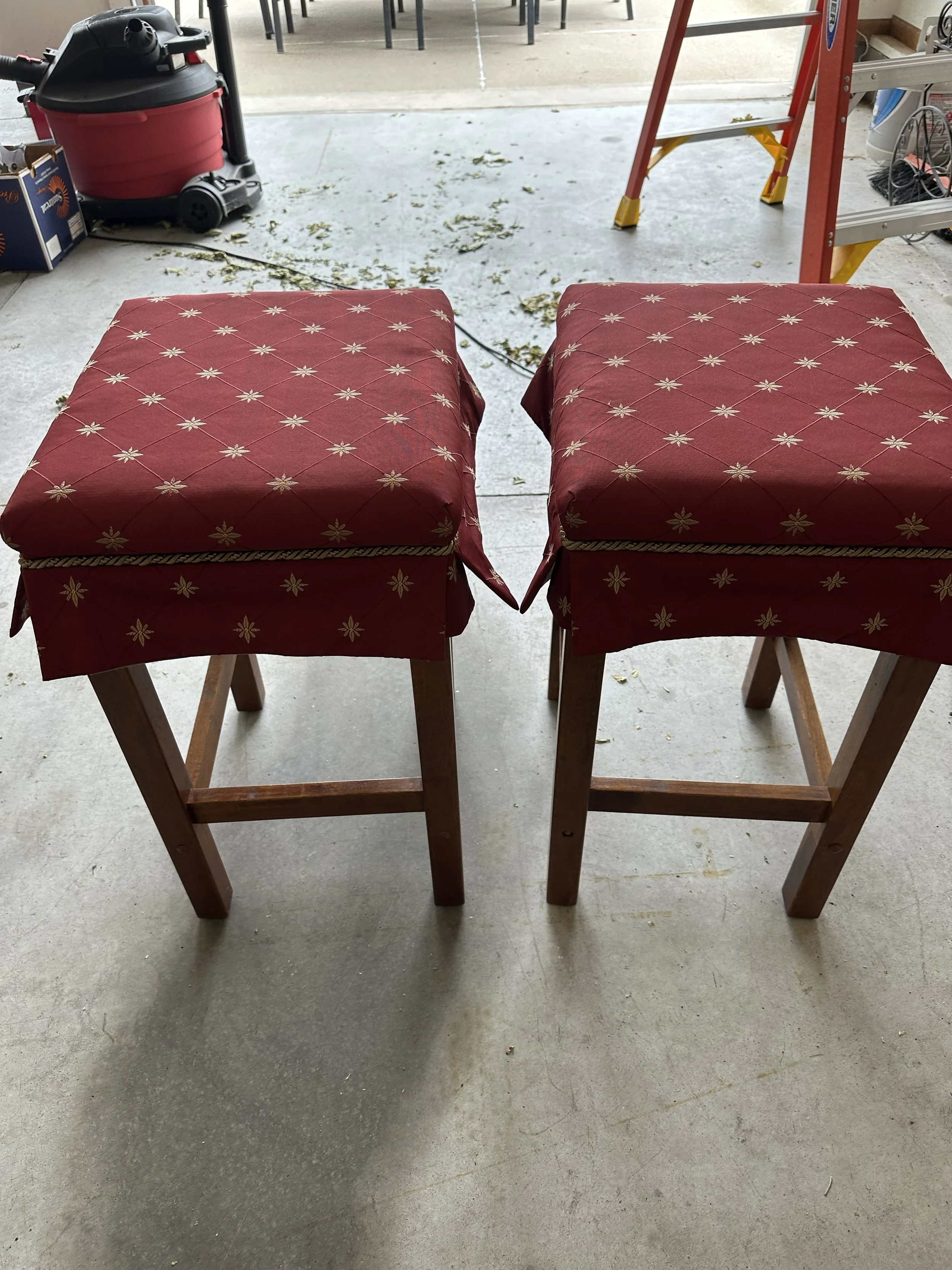 Red covered 2 stools.jpg