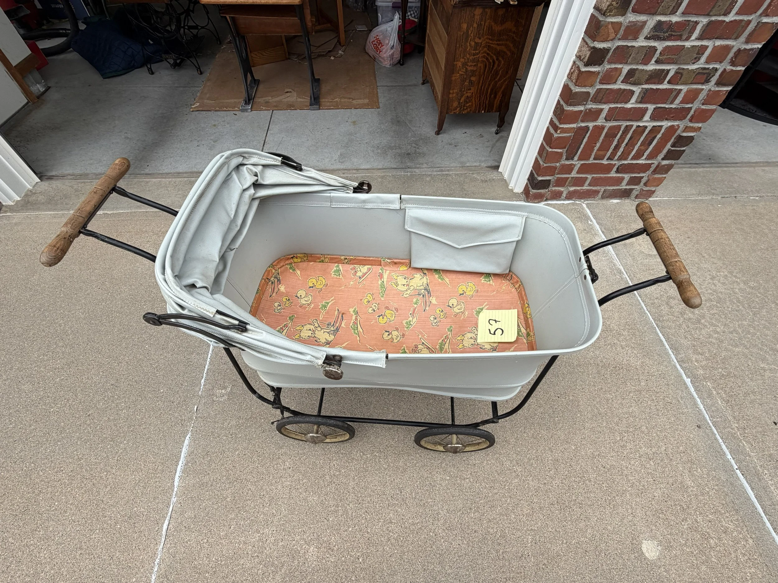 57 Antique buggy exc condition inside.jpg