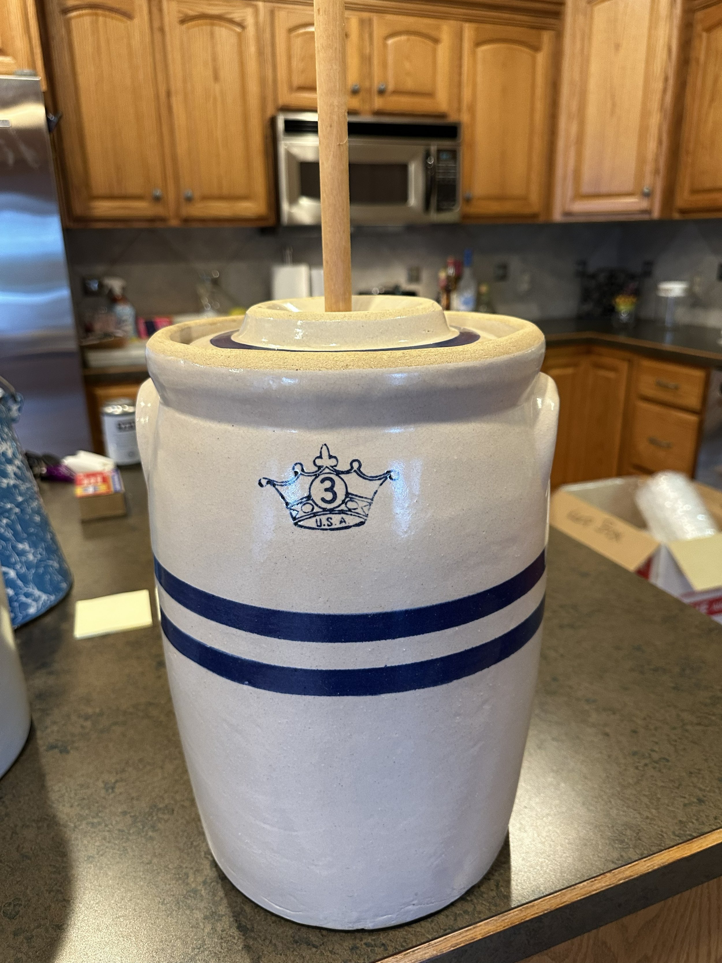 #3 Butter churn crock w handle display.jpg