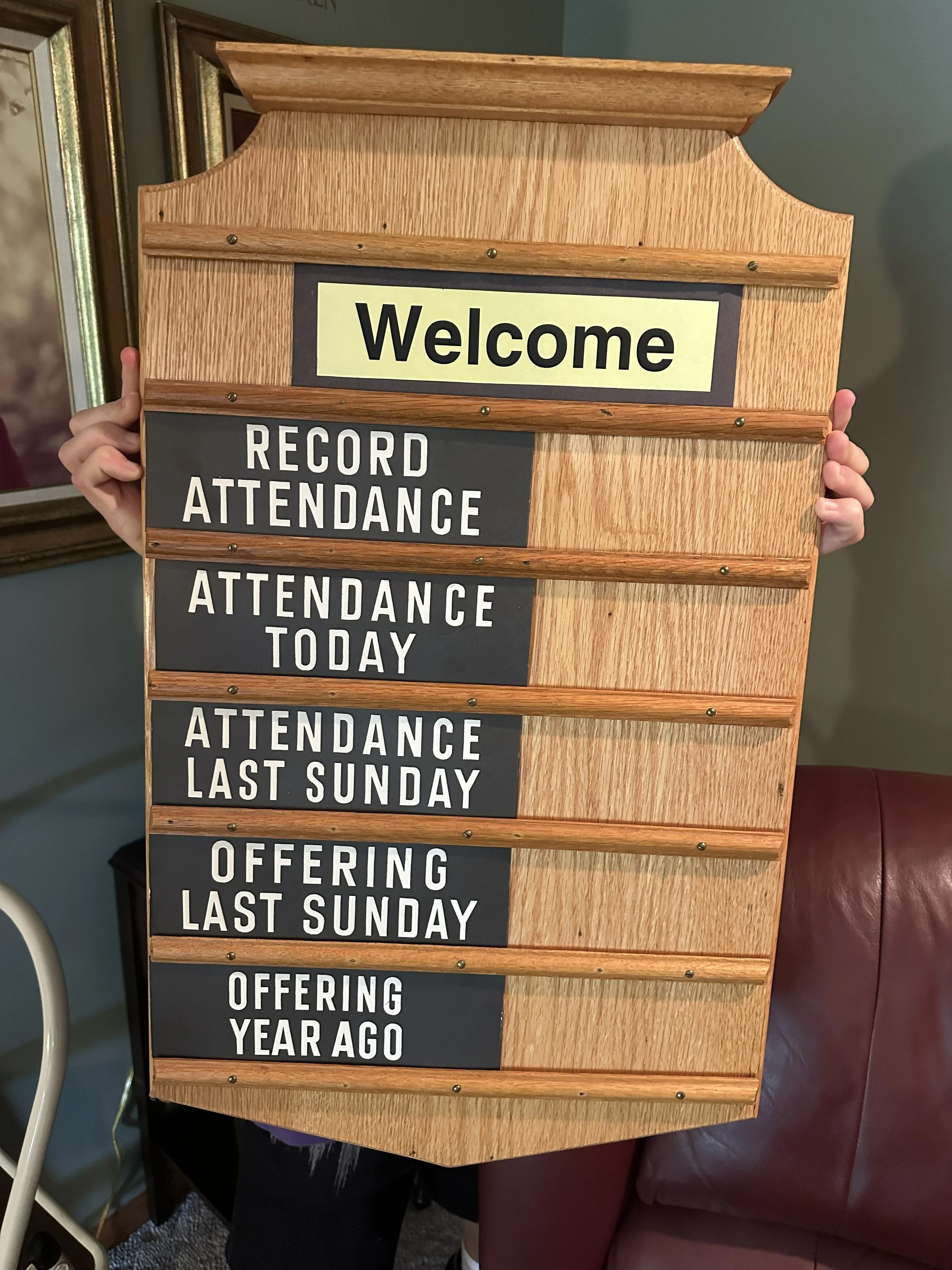 Church Attendance Hymnal sign.jpg