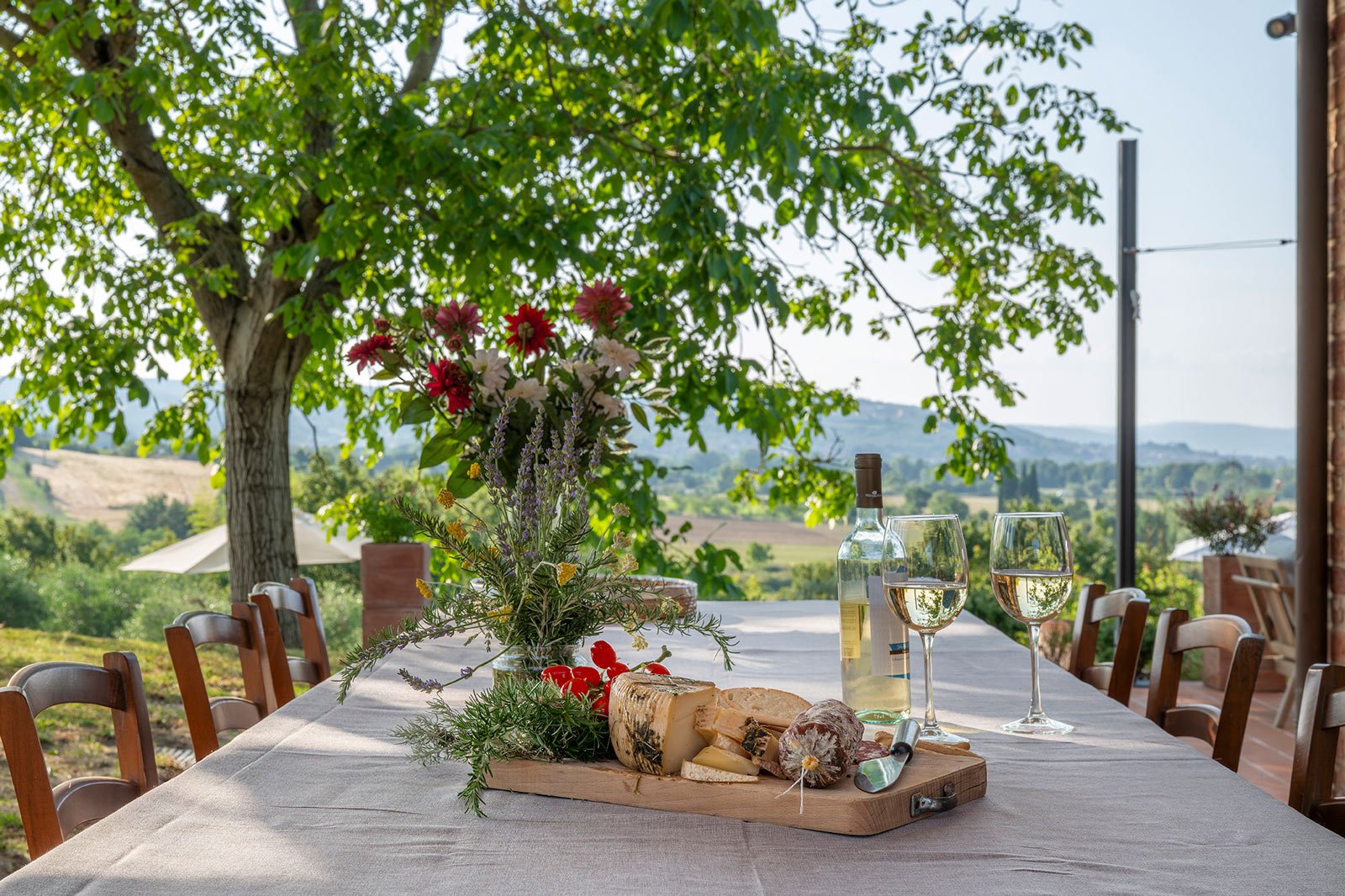 table with decoration and bread