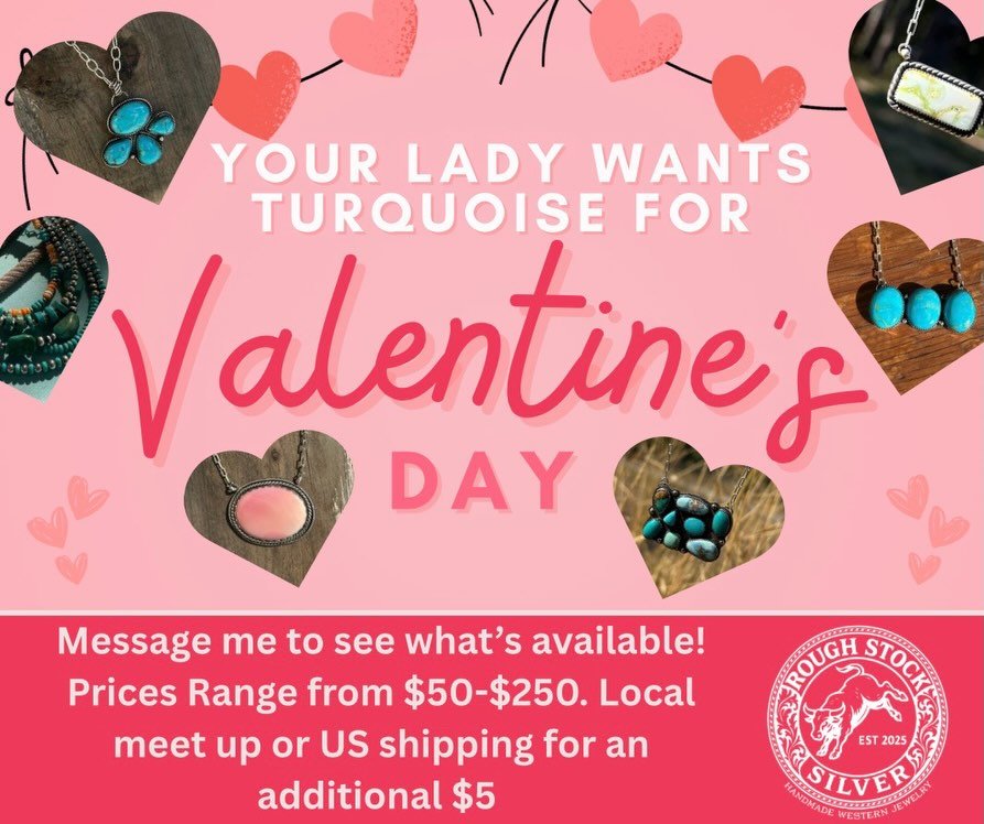 Send this to someone who needs to buy you turquoise for Valentines Day 😘❤️ Message us for details or check out our website at www.roughstockshop.com