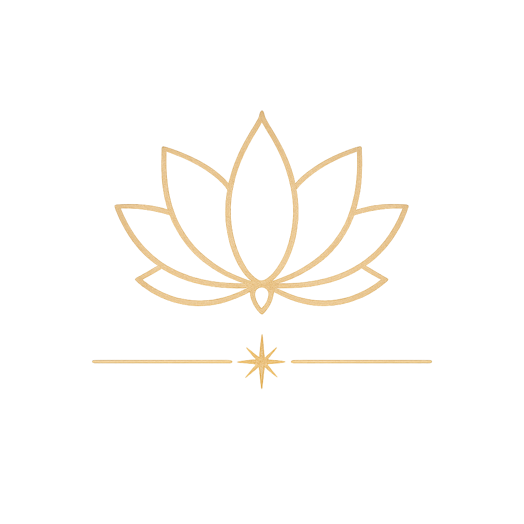 Elegant logo with a gold lotus flower above the words "Pure Harmony" and "Wellness & Spa" on a black background.