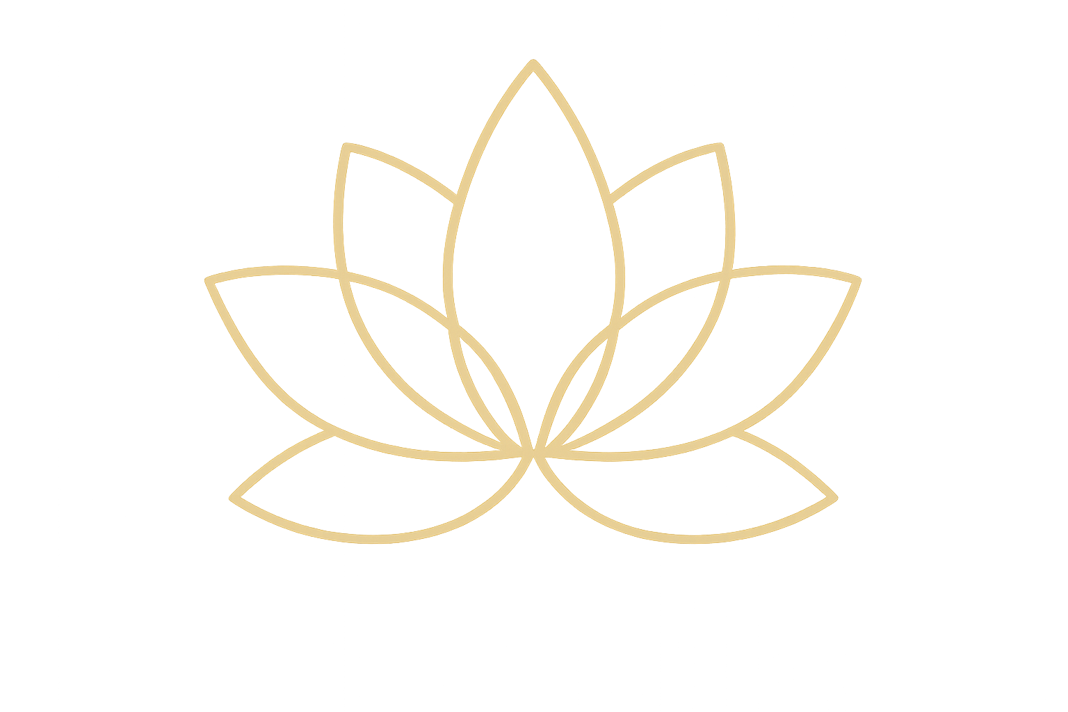 Neon sign of a stylized lotus flower with glowing yellow light against a dark background.