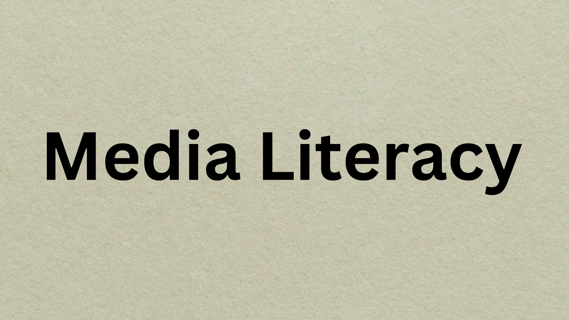 Media Literacy. - Cover