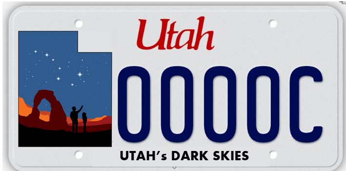 Dark Sky License Plate