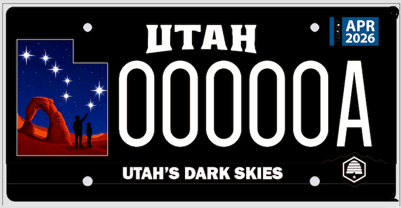 Dark Sky License Plate