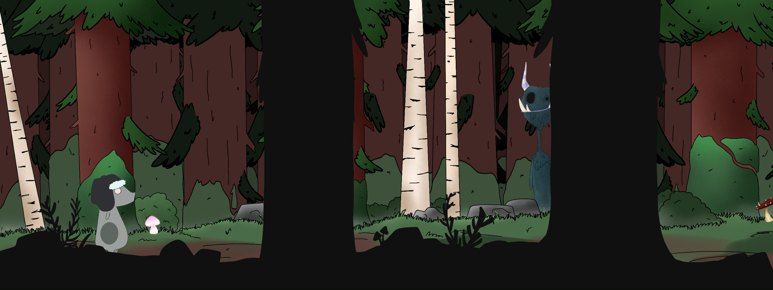 Environment design for "Mushroom Hunter"