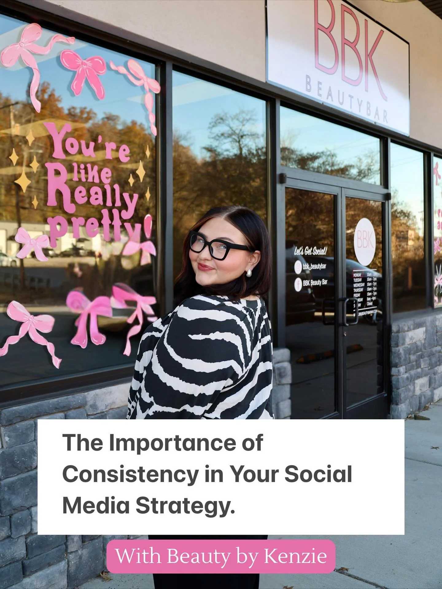 🔔 Consistency on social media isn&rsquo;t about posting perfectly or every day. It&rsquo;s about showing up in a way that builds trust, awareness, and connection with the people you want to serve.

🔔 We recently sat down with Kenzie Young, owner of