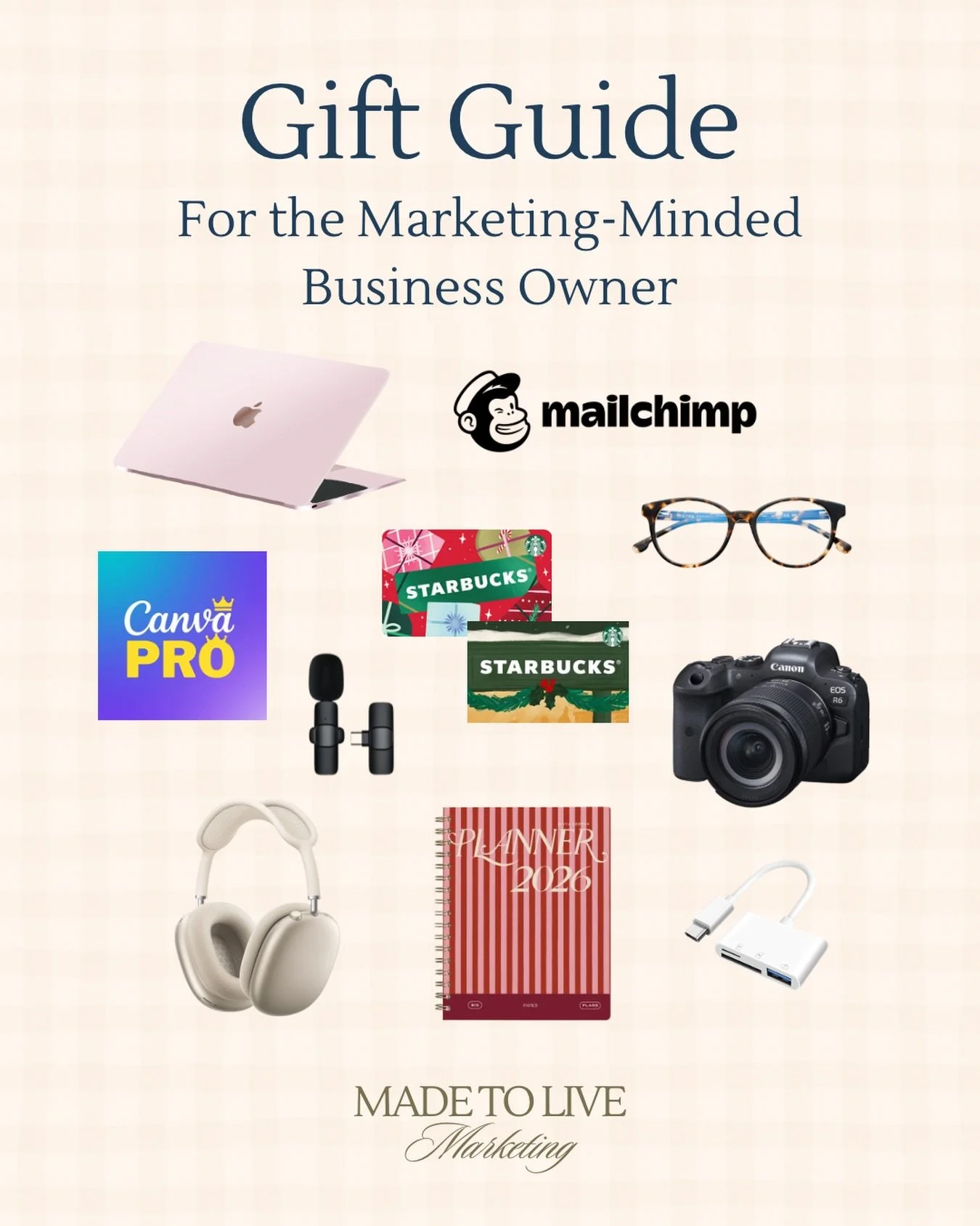 Happy Black Friday (also known as the business owner&rsquo;s Super Bowl) to all who celebrate! 😉 Here are some of our favorite tools that make marketing a little easier, a little faster, and a lot more fun! What are we missing?!

- MacBook
- Mailchi