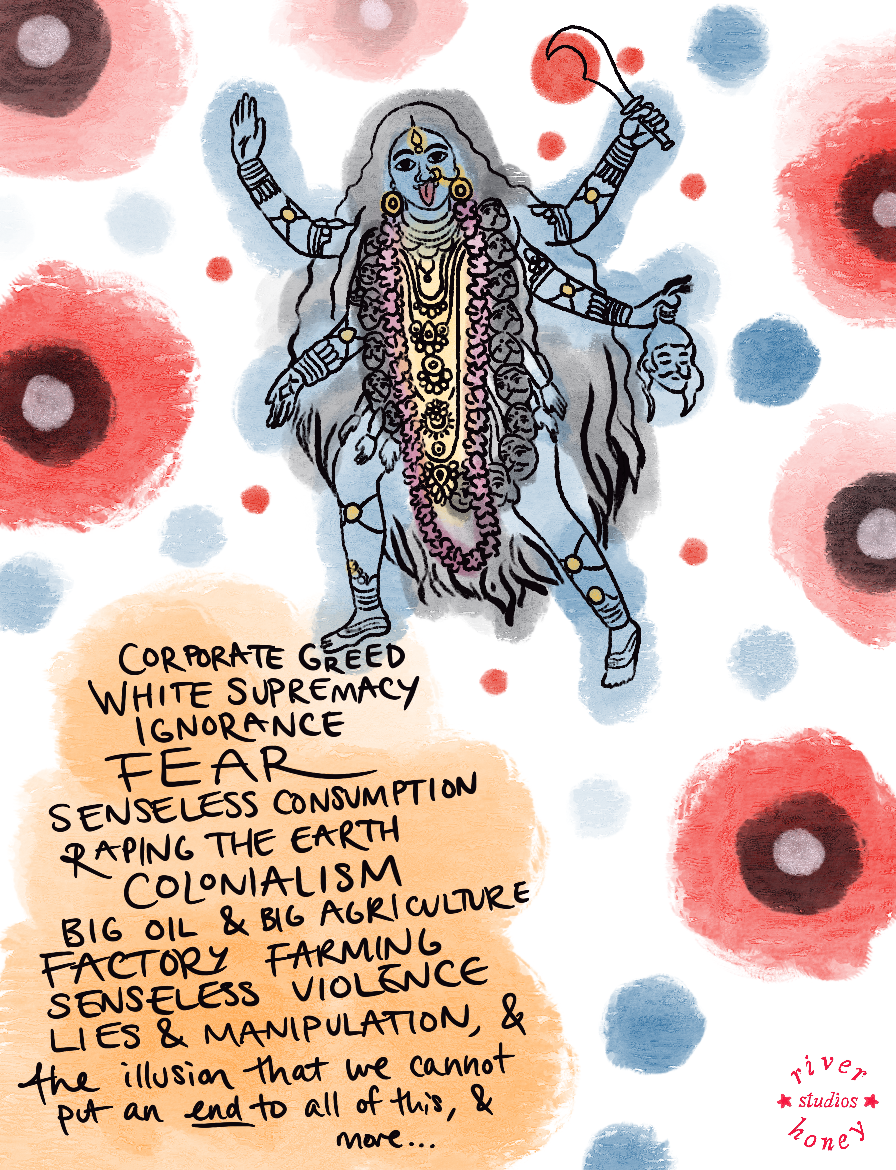 kali ma - hand drawn, rendered in procreate (2020)
