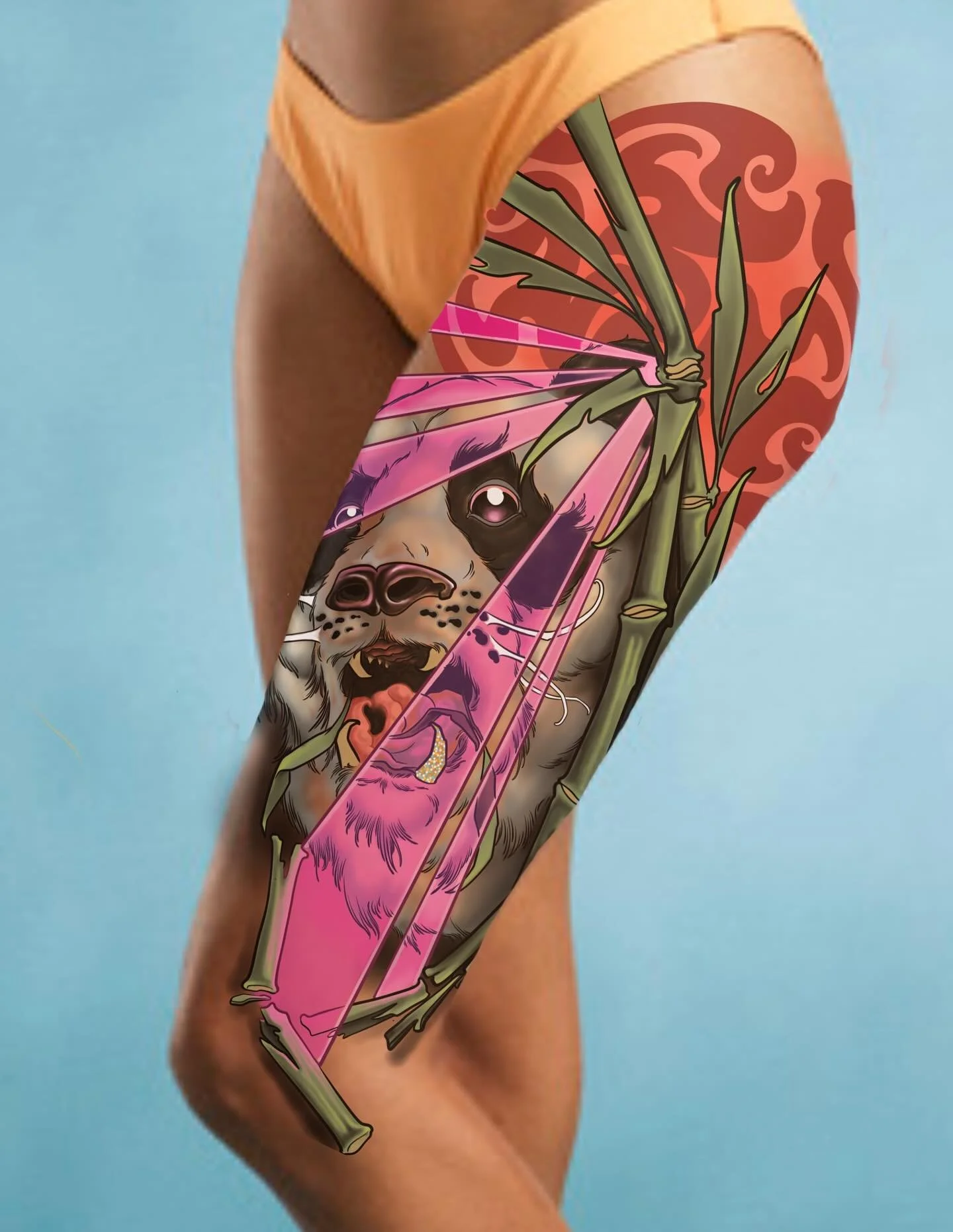 Let&rsquo;s pop the eff off on some large psychedelic tattoos this off season! Really charged up on these designs, and am always happy to cook something special up for you too! 
💚💚💚💚💚

#pandatattoo #naturetattoo #availabledesigns #gunnisonvalley