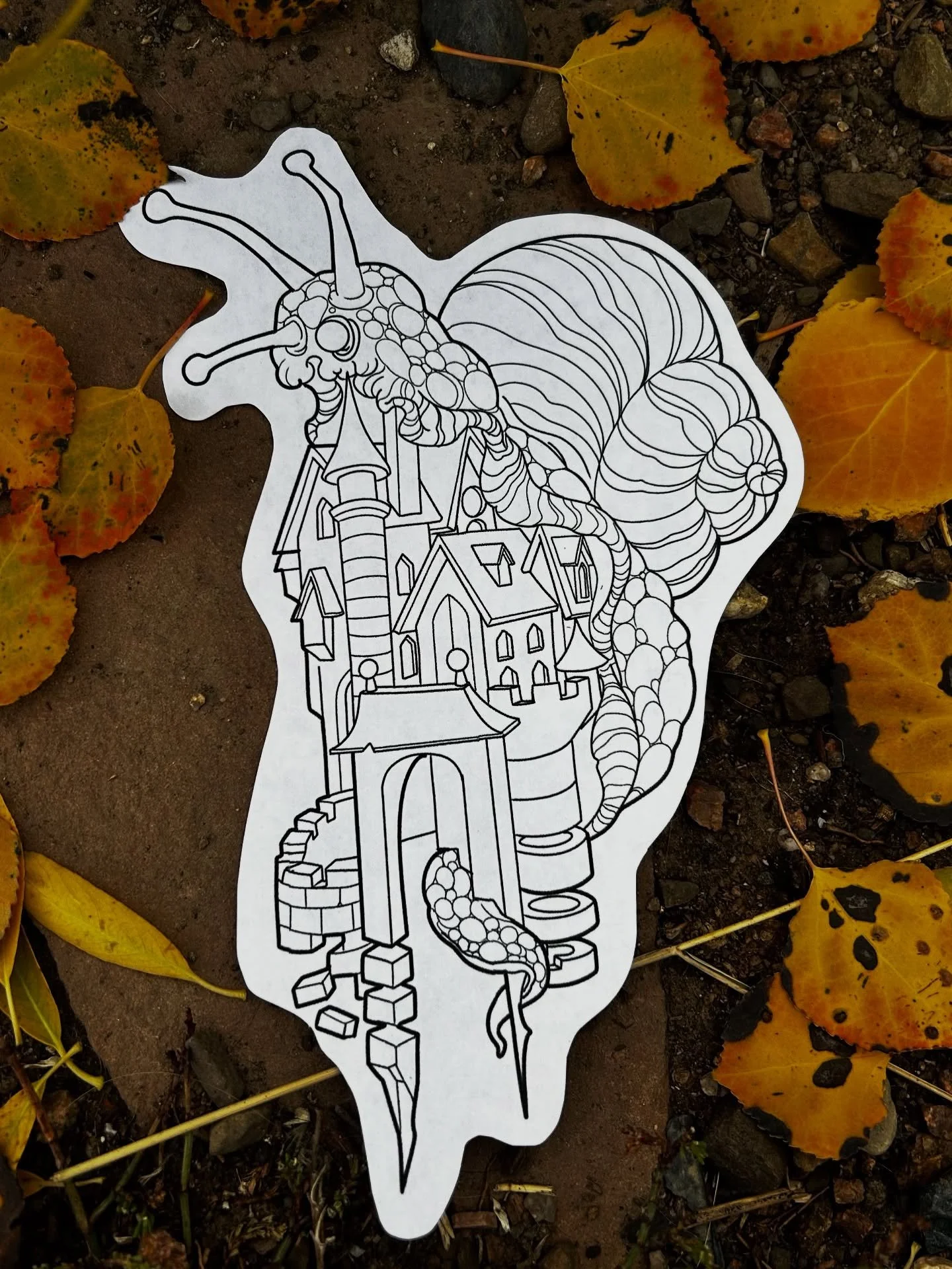 Well there goes our surroundings changin again!! Feels like a good time to ride fast, make art and watch Lord of the Rings. 
I&rsquo;ve been creating castles and critters as a result and I&rsquo;m looking to do these with heavy black and very limited