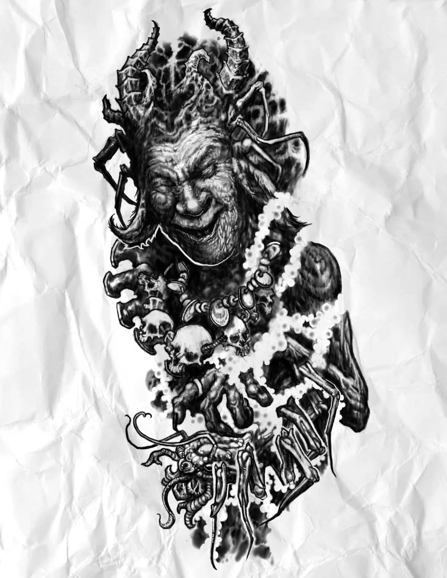 Anamorphous Witch. 
Drawn for a full leg 
And available to Tattoo!
Real thanksgiving type vibe.
Travel safe if you are on the move💚

#witch #witchesofinstagram #blackmagic