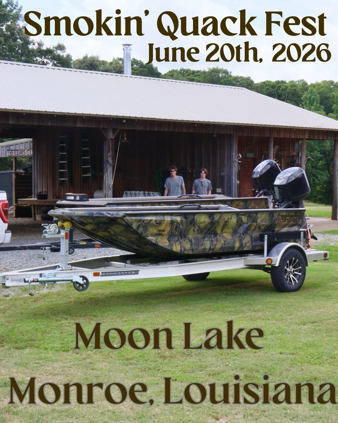 This years Smokin&rsquo; Quack Fest will be held at Moon Lake in Monroe, Louisiana, June 20th! Lots more announcements to come!
#smokinquack #duckboat #riverrun #summer #boat