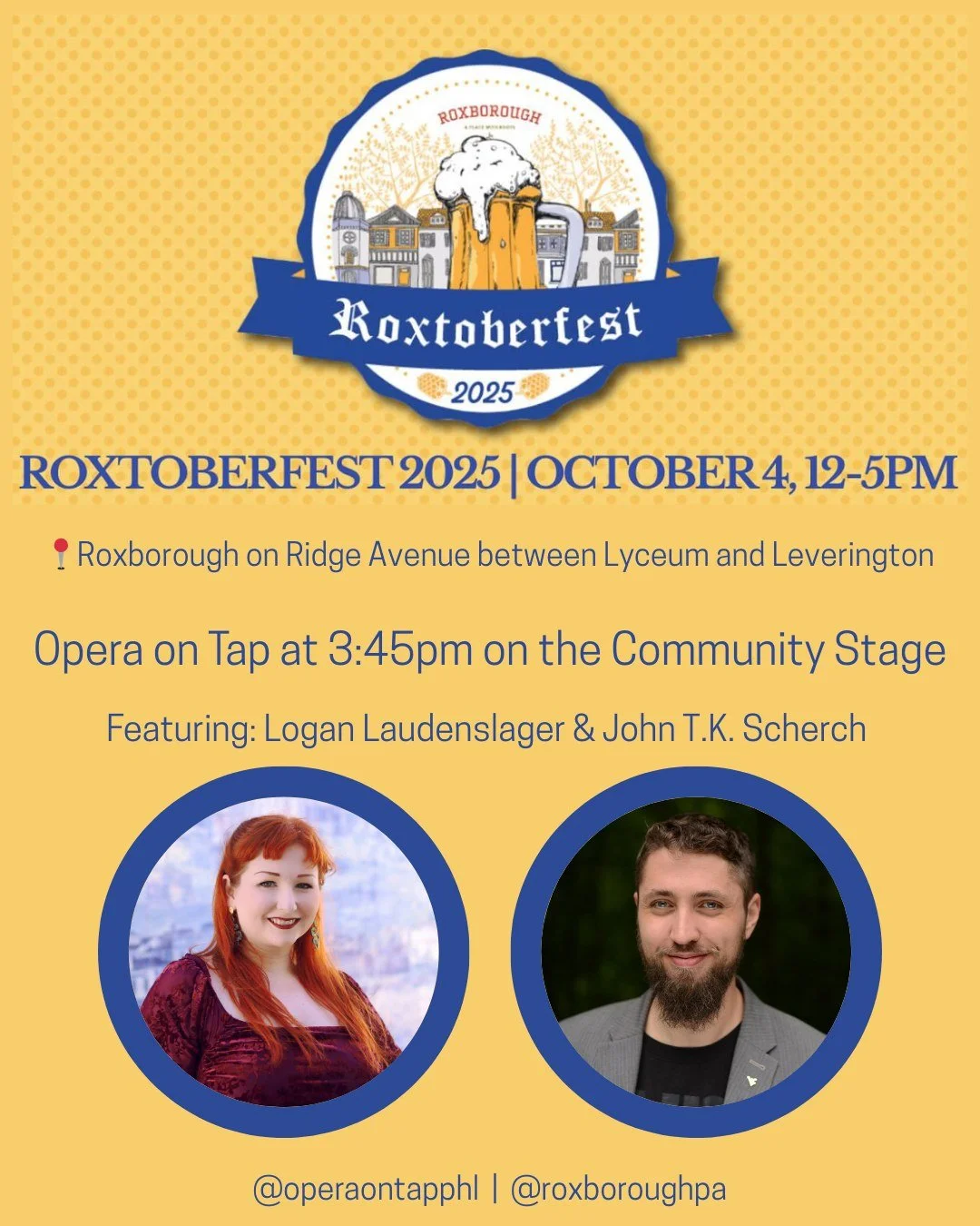 🍻 Prost! 🍻

Our fall program marathon continues this Saturday at Roxtoberfest! Get your German on at Roxborough's annual fall festival of music, food, and fun. Ridge Avenue will be packed with vendors, a food court, beer garden, arts and crafts, fa