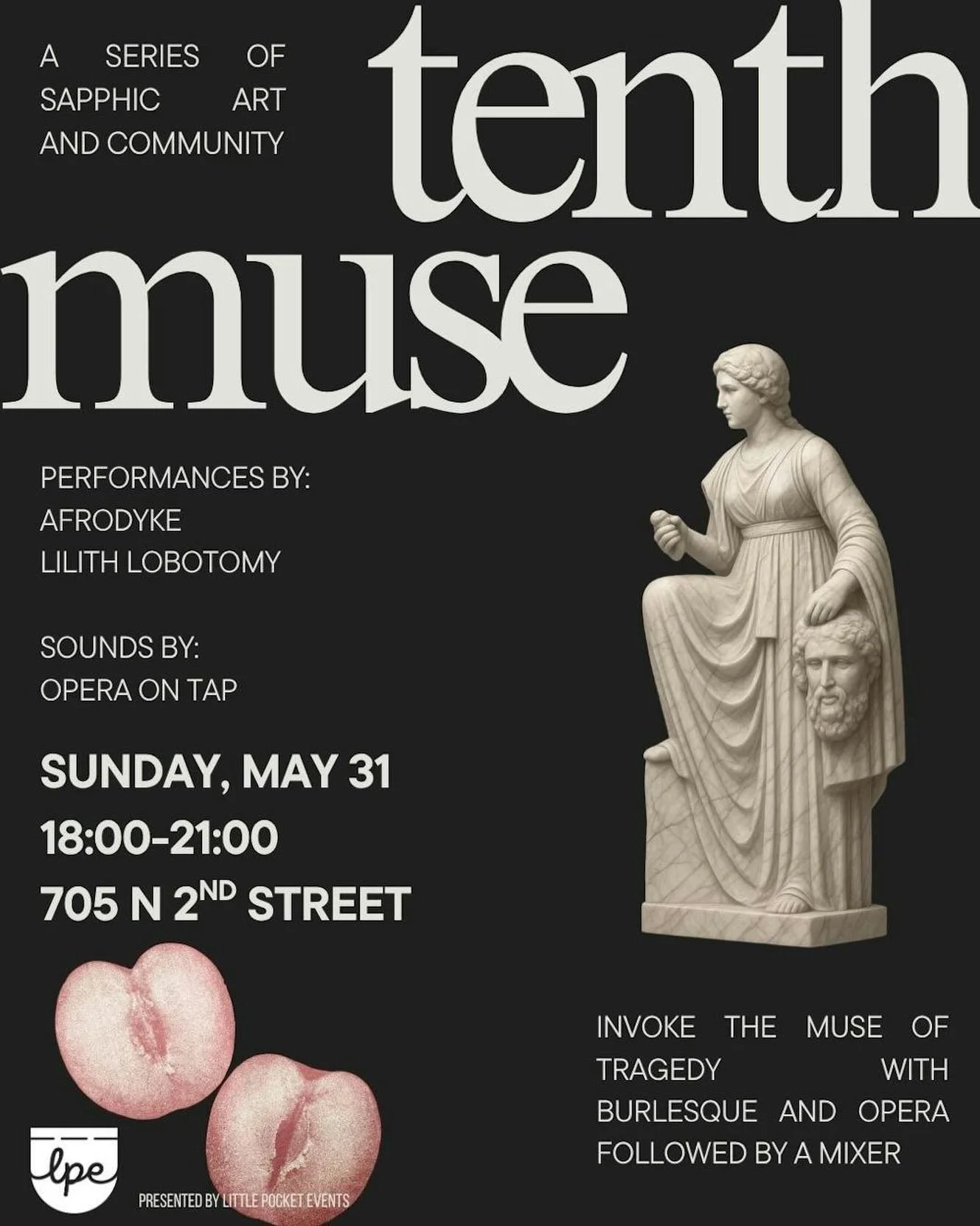 OOTPHL x @littlepocketevents 

We will be at this month&rsquo;s Tenth Muse, featuring our very own @lilith_lobotomy @ryancolbaus and @amandastaubmezzo, bringing operatic-scale tragedy to Bourbon &amp; Branch on Sunday, May 31st! 

RSVP/ticket link in