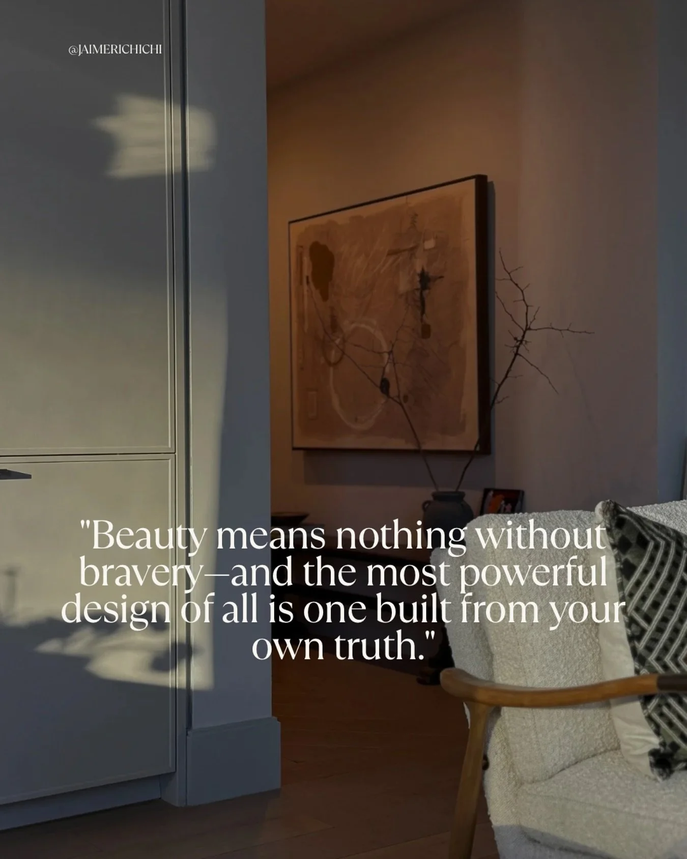 The spaces we design reflect the decisions we make.
For years, I curated beautiful environments while internally questioning the life I&rsquo;d built. I created polished spaces while my inner world craved clarity. The turning point wasn&rsquo;t findi