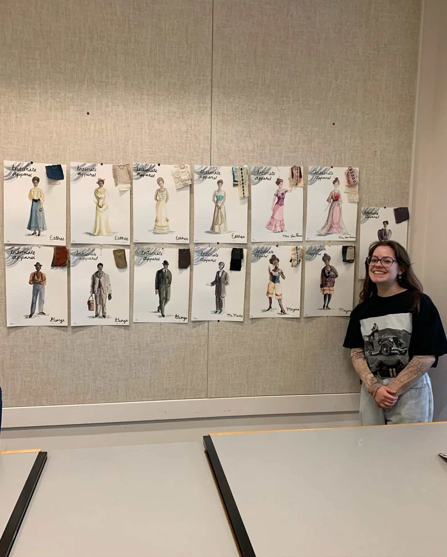 ✨Presented my designs in class this week for our Intimate Apparel project!✨ The play is set in New York City in 1905 and focuses on a woman named Esther who makes corsets for a variety of clientele in the city. The story follows her relationships as 