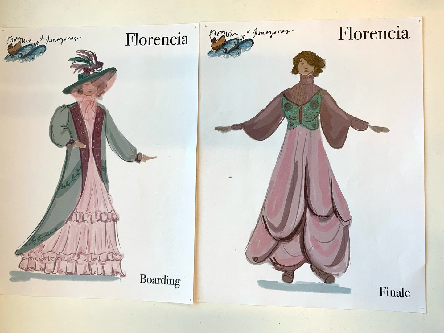 presentation day for our designs of &ldquo;Florencia en el Amazonas&rdquo; in opera and ballet class! An opera singer searches for her lost butterfly hunter love on a turn of the century river boat to Manaus, Brazil while a storm, river creatures and