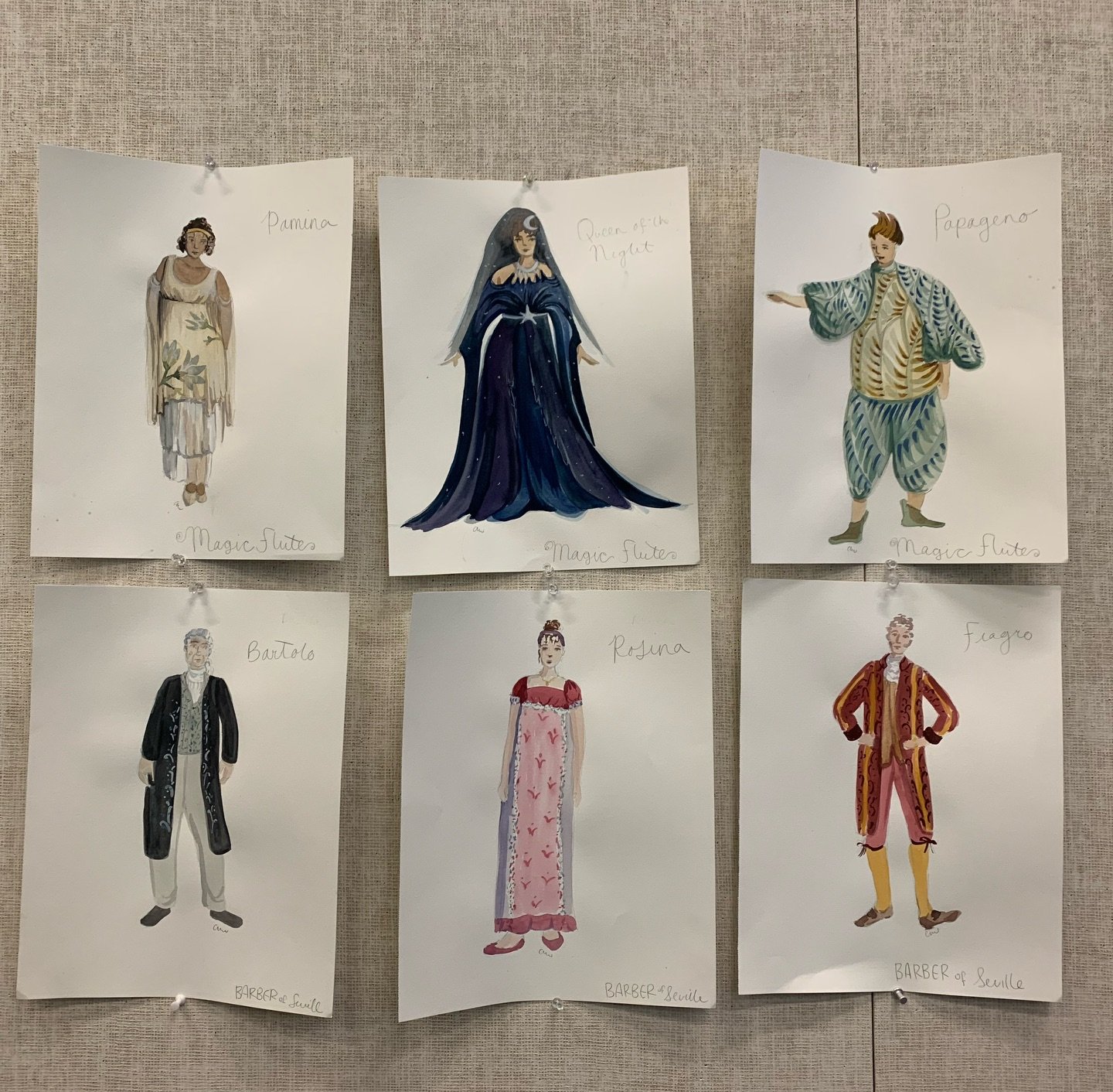 Another opera and ballet exercise! We were assigned 3 characters from &ldquo;the magic flute&rdquo; and &ldquo;the barber of Seville&rdquo; to create designs for, experimenting with scale, shape and pattern. I have been doing a lot of rendering on pr