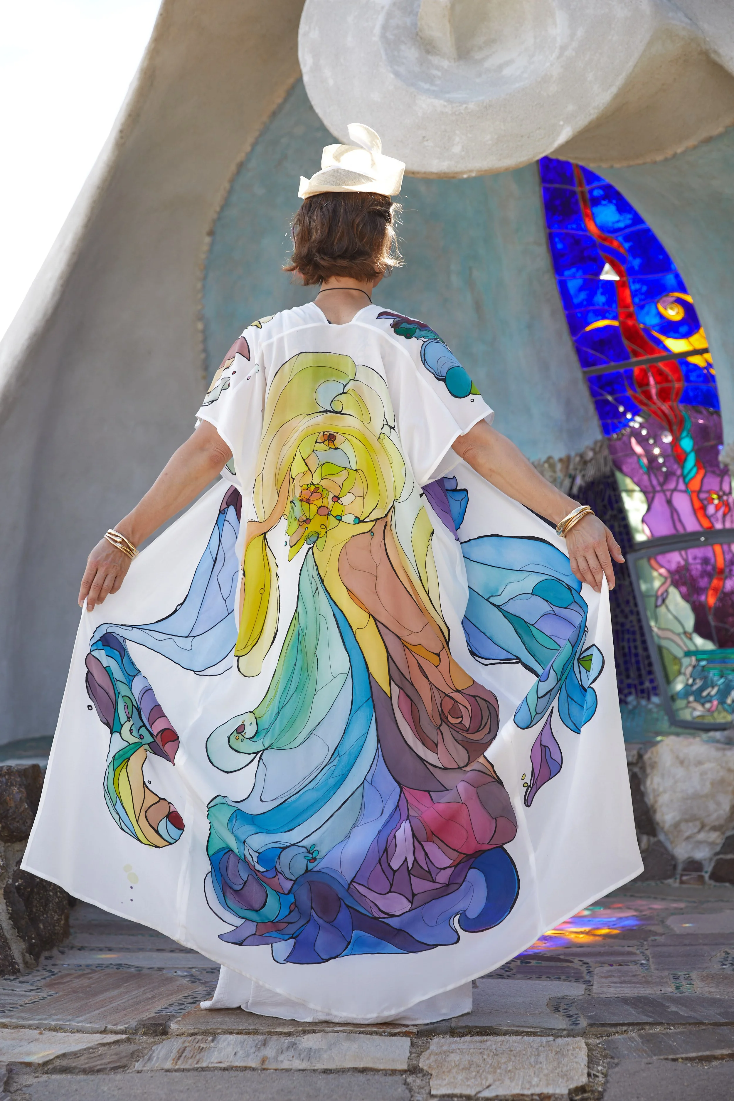 SILK PAINTED ROBE