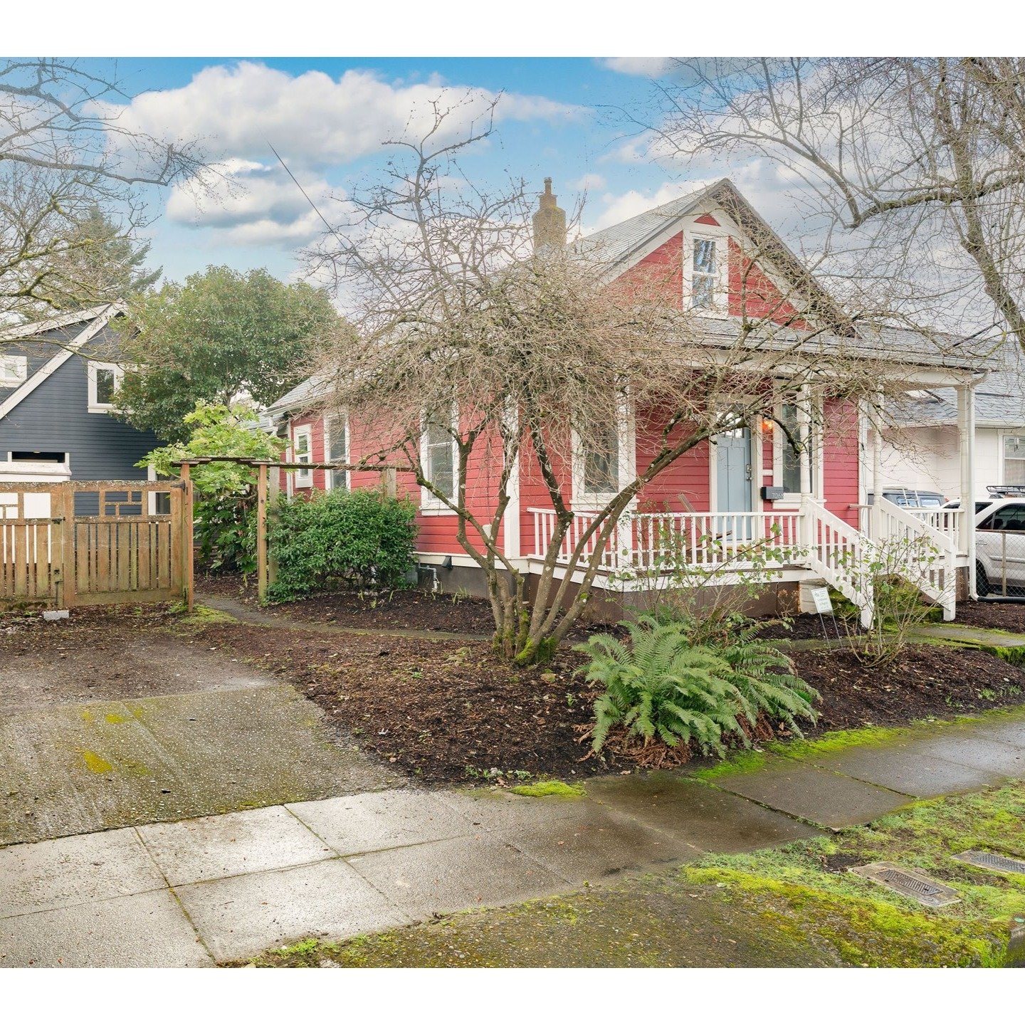 well, spring has sprung 🌷 this lil tulip is just the right size up front with incredible rental potential out back. 

Classic farmhouse with a detached 2-story permitted ADU. The front house features original fir floors, high ceilings, covered front