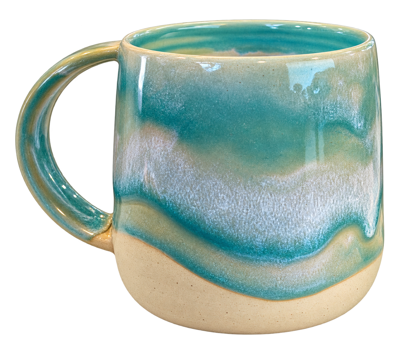 blue green mug