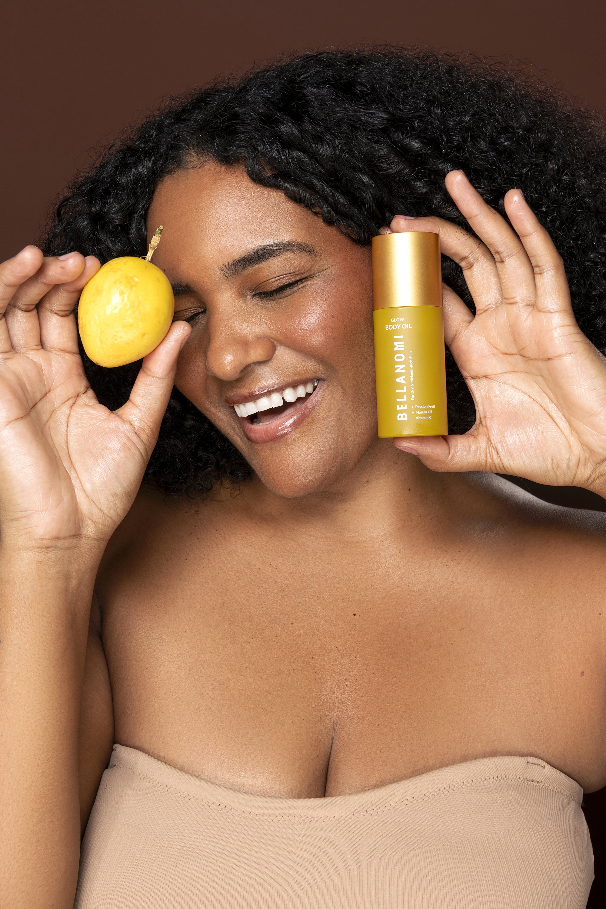  Editorial skincare campaign featuring Forward The Agency model Bianca for Bellanomi Skincare photographed in a natural light loft studio near Atlanta, Georgia by beauty photographer Caitlin Tabilog. 