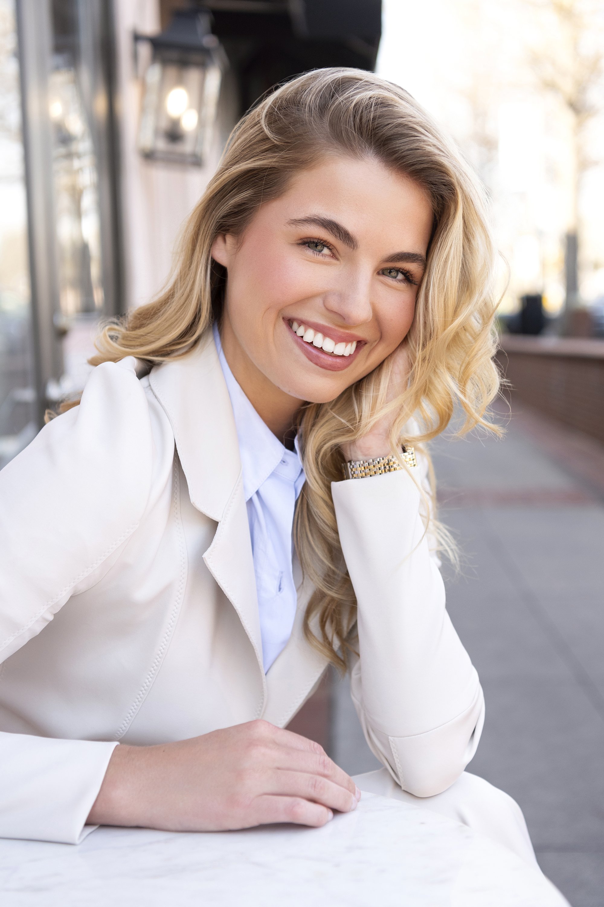 Lifestyle fitness portraits in Atlanta area with Miss America 2025 Abbie Stockard photographed in natural light by Caitlin Tabilog