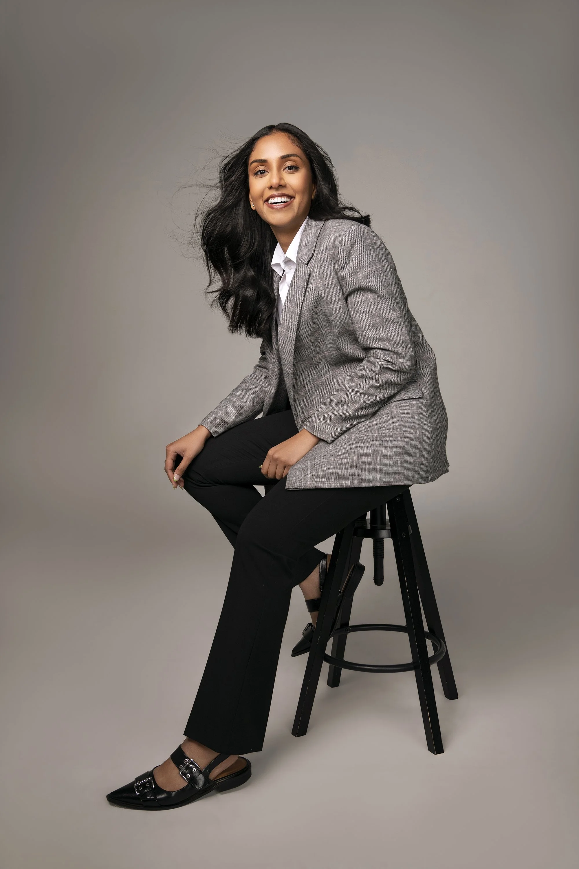 Professional model portfolio photography Atlanta outdoor lifestyle session with Sahithi from Forward the Agency downtown Alpharetta natural lighting commercial headshots candid fashion photography