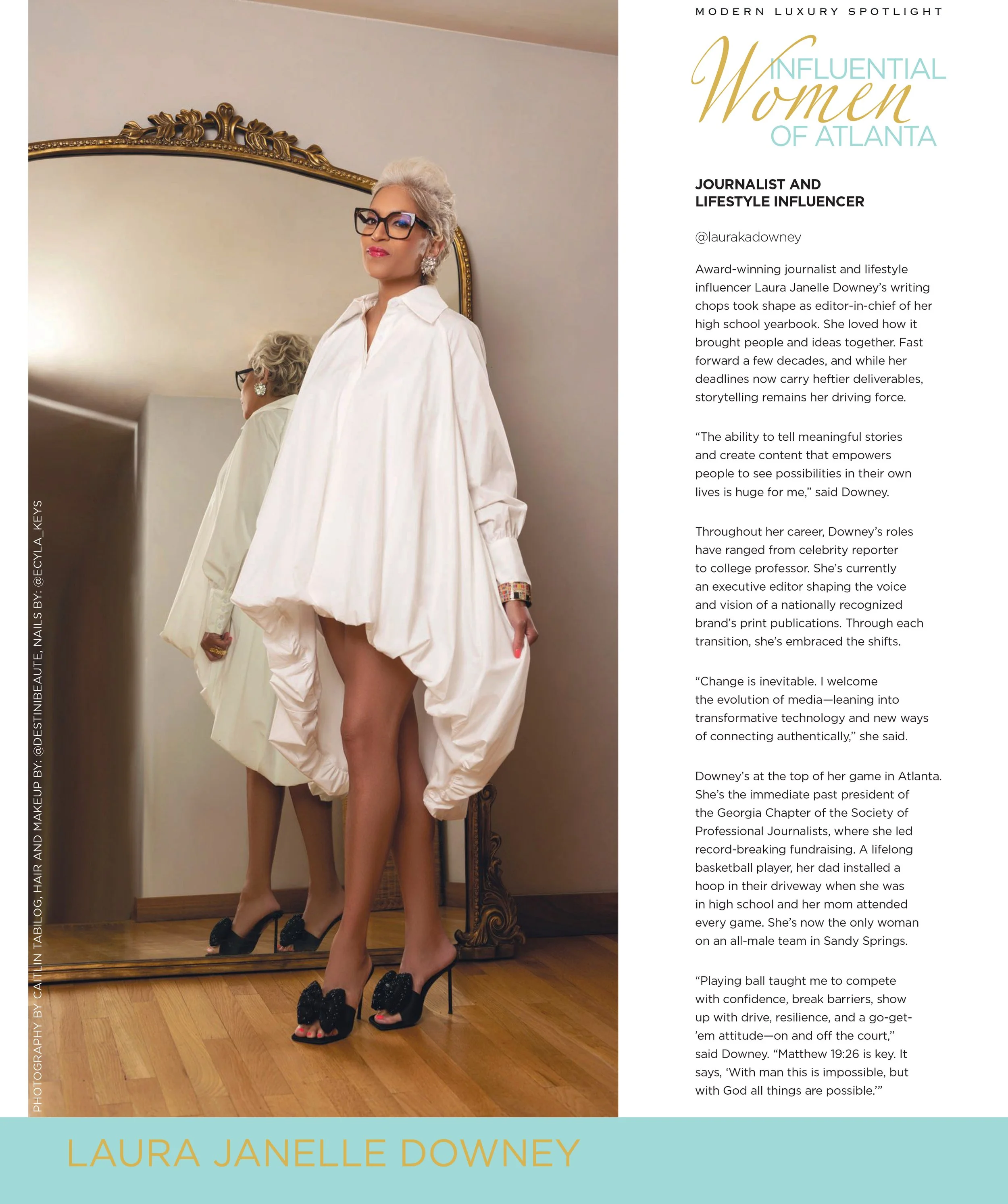 Modern editorial portrait photographed for Atlantan Magazine’s Most Influential Women of Atlanta feature by Atlanta portrait photographer Caitlin Tabilog.