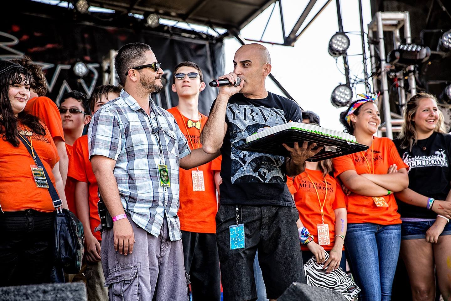 Lieberman live on stage at the 2016 Summer Meltdown Art & Autism Awareness Festival