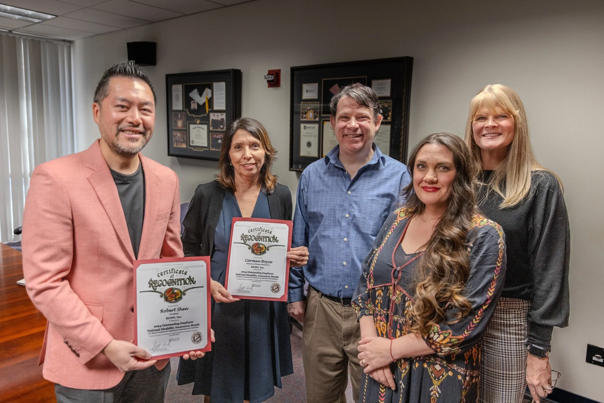 @yic_unity , on behalf of Senator @scottwilkjr , had the distinct honor of recognizing the team at @remopercussion for their support in giving individuals with disabilities a chance to pursue their dreams of working in the entertainment industry. Wit