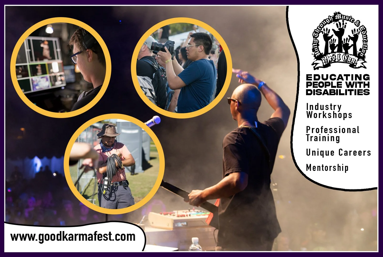 At Yes I Can, we believe in unlocking the potential of every individual. We offer a variety of programs and services to help people with disabilities achieve their goals. Visit www.goodkarmafest.com to learn more about how we are empowering our commu