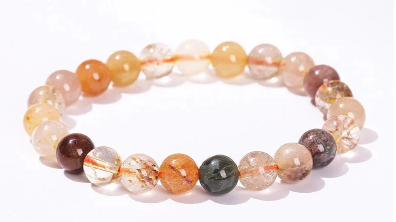 Colorful Rutilated Quartz Bracelet