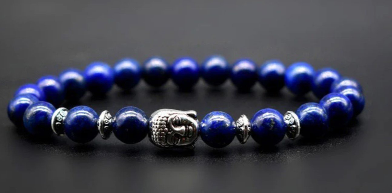 Lapis Lazuli with Buddha Focal Bead - Only Available 6mm & 8mm