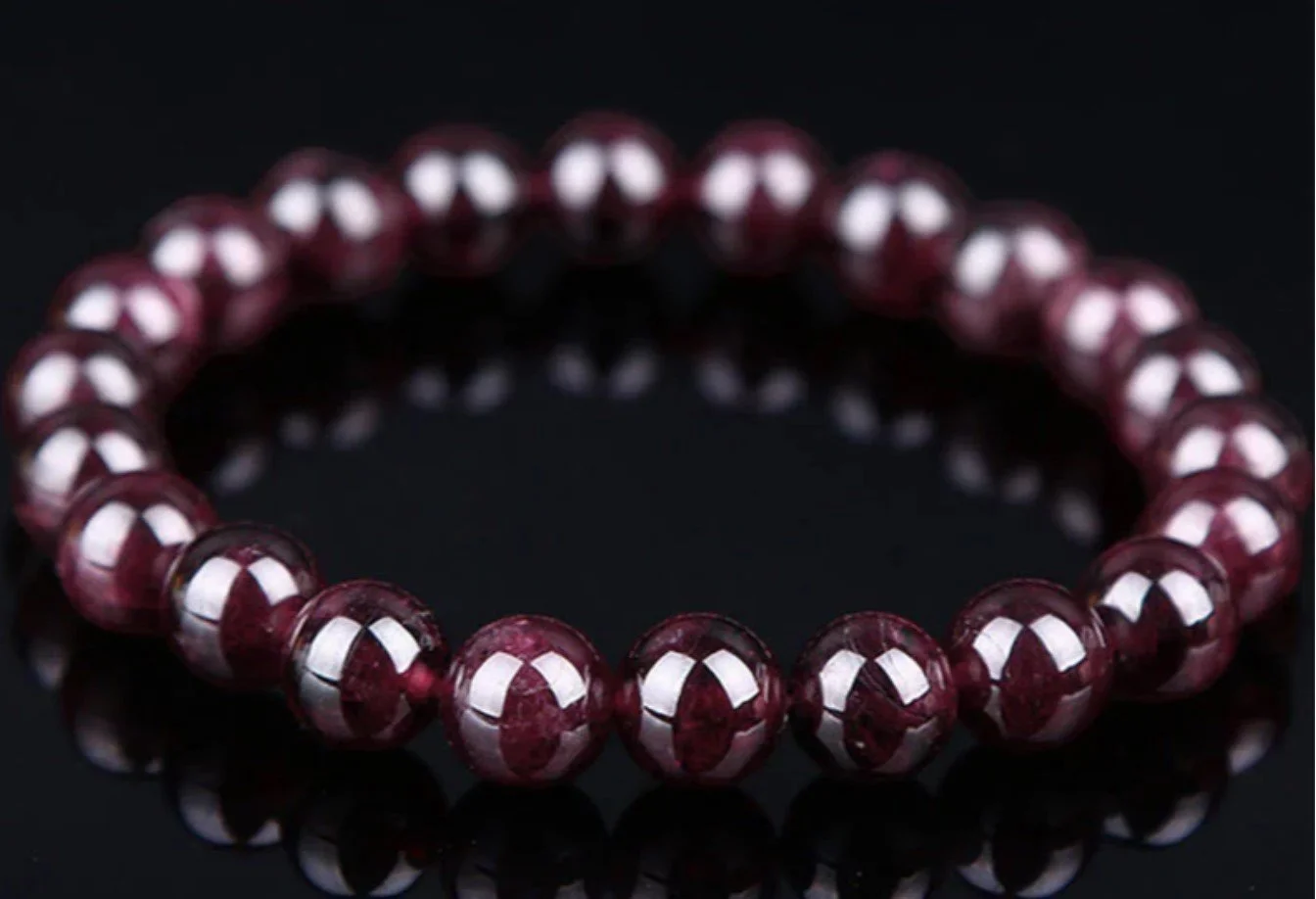 Garnet Beaded Bracelet