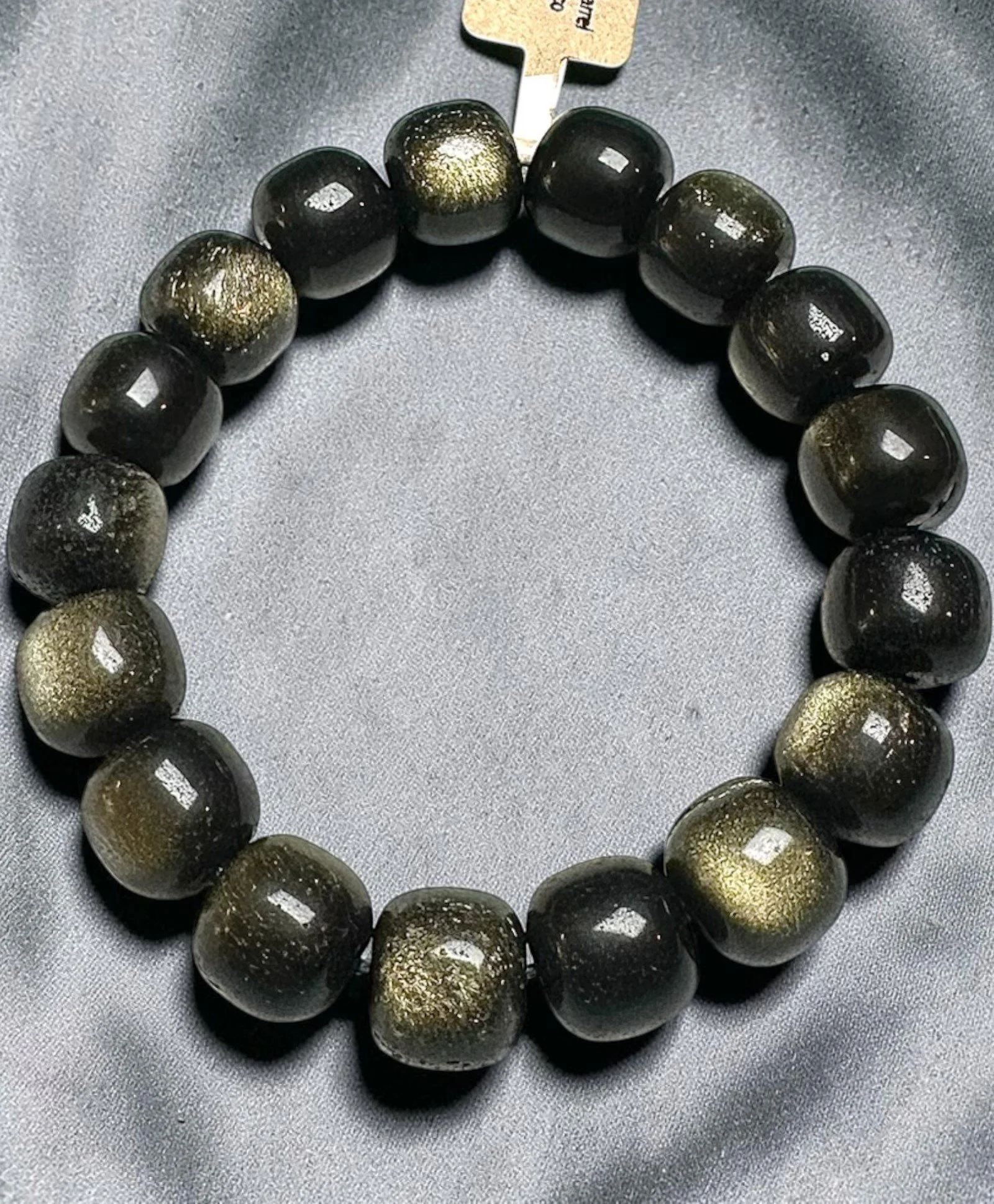 Golden Sheen Obsidian Bracelet