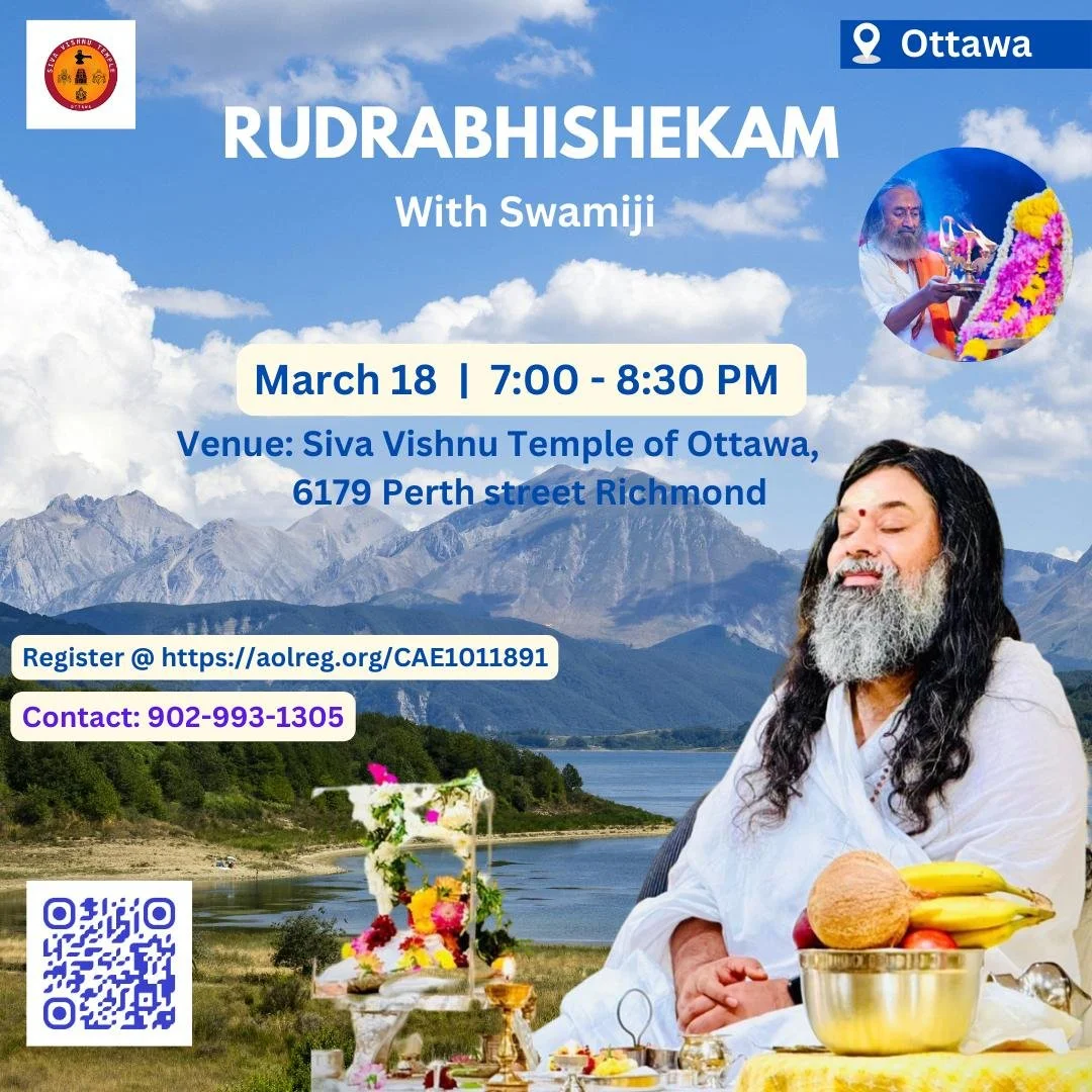 Rudrabhishekam at Siva Vishnu Temple, Ottawa