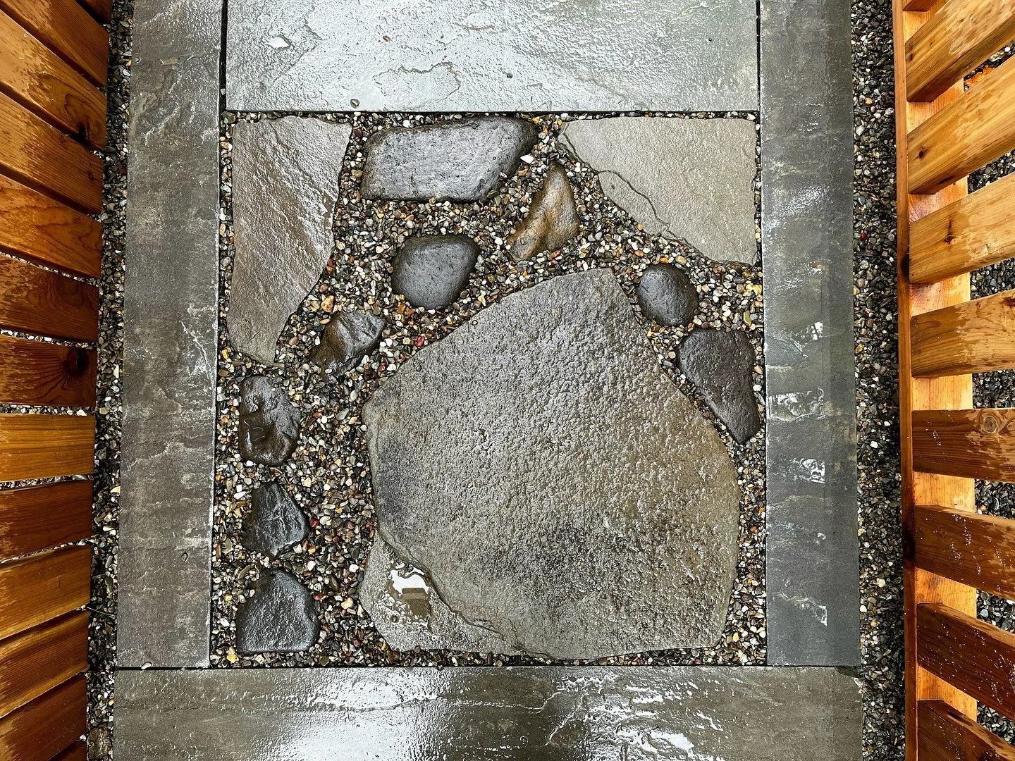 From a little rock bar in a creek formed by an irresponsible uphill development&rsquo;s erosion, to a garden entry paving pattern&hellip; Finding just the right balance between form, texture and color is something best done by mockups and real-time m